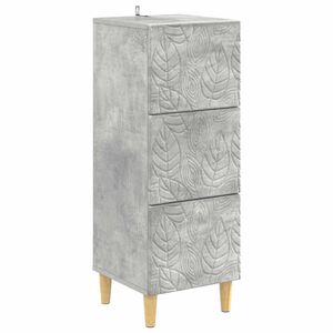 vidaXL Fi&oacute;kos szekr&eacute;ny Betonsz&uuml;rke 33 x 34,5 x 90 cm Szerelt Fa