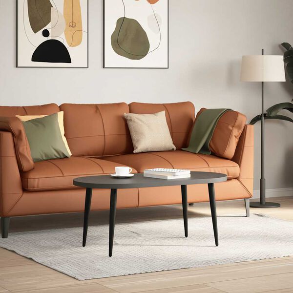 vidaXL 4 db kúpos alakú fekete dohányzóasztal láb 42-43 cm acél