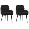 vidaXL &Eacute;tkező Sz&eacute;kek 2 pcs B&aacute;rsony Fekete 59 x 59,5 x 90 cm