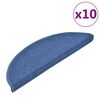 vidaXL 10 db k&eacute;k f&eacute;lk&ouml;r alak&uacute; l&eacute;pcsőszőnyeg 56 x 17 x 3 cm