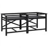 vidaXL Mos&oacute;g&eacute;p Talp 2 pcs Fekete 120 x 56 x 52 cm Ac&eacute;l