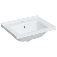 vidaXL fehér négyszögletű kerámia fürdőszobai mosdókagyló 61x48x19,5cm