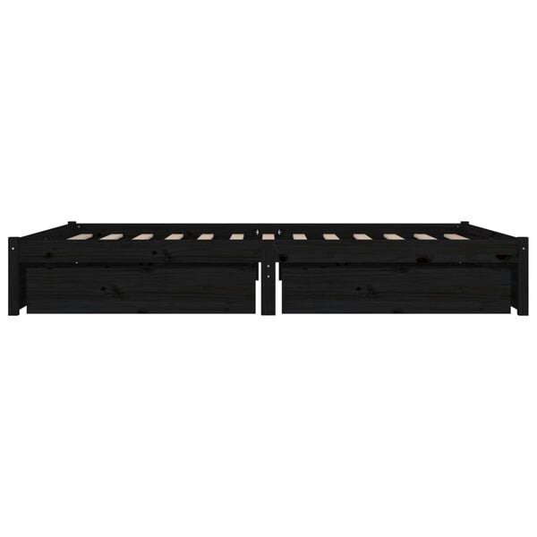 vidaXL fekete &aacute;gykeret fi&oacute;kokkal 140 x 190 cm