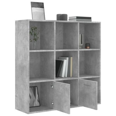 vidaXL betonszürke forgácslap könyvszekrény 98 x 30 x 98 cm
