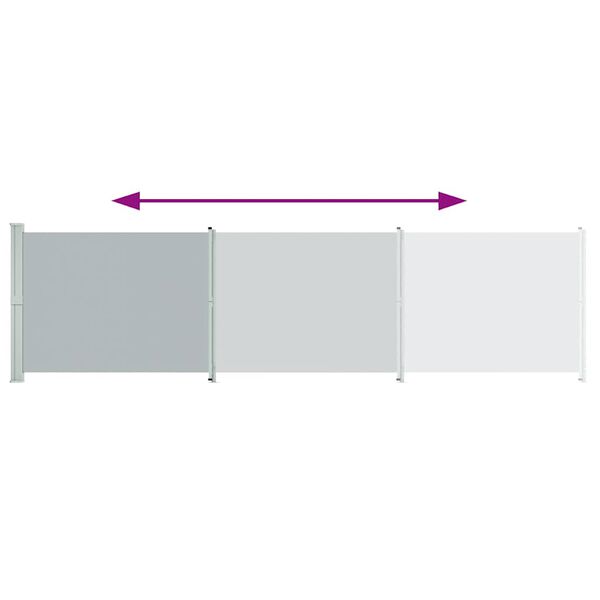 vidaXL sz&uuml;rke beh&uacute;zhat&oacute; oldals&oacute; terasz-napellenző 600 x 160 cm