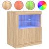 vidaXL sonoma t&ouml;lgy sz&iacute;nű t&aacute;lal&oacute;szekr&eacute;ny LED-vil&aacute;g&iacute;t&aacute;ssal 60,5x37x67cm