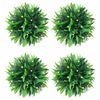 vidaXL 4 db z&ouml;ld mesters&eacute;ges boxwood g&ouml;mb&ouml;k LED f&eacute;nyekkel 15 cm