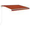 vidaXL narancss&aacute;rga-barna sz&eacute;l&eacute;rz&eacute;kelős &eacute;s LED-es napellenző 350x250cm