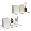 vidaXL Lebegő polc Falra szerelhető 2 pcs Feh&eacute;r 40 x 18 x 2,5 cm Ac&eacute;l
