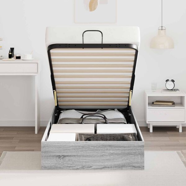 vidaXL Ottom&aacute;n &Aacute;gykeret Sz&uuml;rke Sonoma 193 x 120 x 25 cm Faforg&aacute;cslap