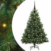 vidaXL Mű kar&aacute;csonyfa 150 LED-del &aacute;llv&aacute;nnyal Z&ouml;ld 120 cm PE &eacute;s PVC