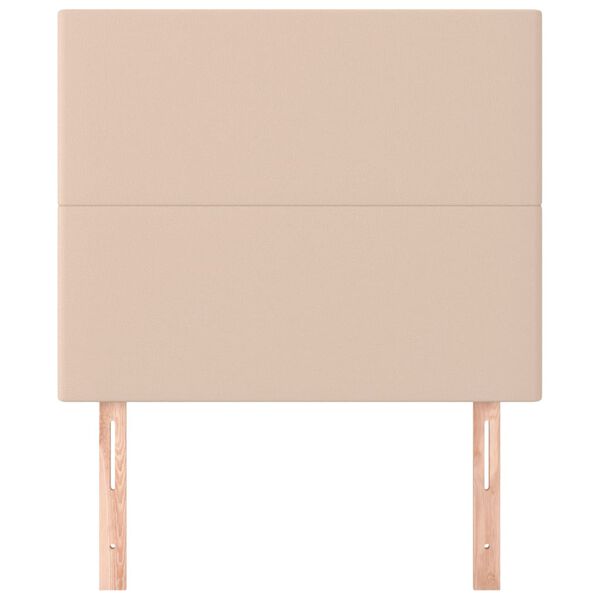 vidaXL műbőr fejtámla cappuccino színben 90x5x118/128 cm