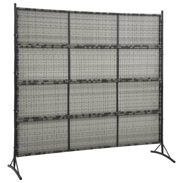 vidaXL antracitsz&uuml;rke polyrattan t&eacute;relv&aacute;laszt&oacute; 175 x 180 cm