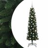 vidaXL Karcs&uacute; műkar&aacute;csonyfa g&ouml;mb&ouml;kkel 120 cm 150 LED Meleg feh&eacute;r