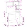 vidaXL íróasztal polcokkal Fehér 100x45x140 cm Műanyag fa