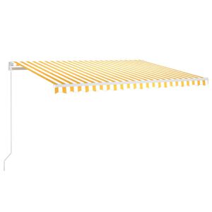 vidaXL s&aacute;rga &eacute;s feh&eacute;r automata napellenző 450 x 300 cm