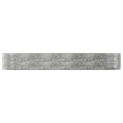 vidaXL ezüstszínű porszórt acél kerti magaságyás 447 x 140 x 68 cm