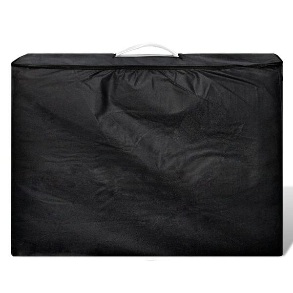 vidaXL négyzónás krémfehér összecsukható masszázsasztal fa vázzal