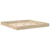 vidaXL K&ouml;nyvespolcos &Aacute;gy fejt&aacute;ml&aacute;val sonoma t&ouml;lgy 180 x 200 cm Faanyag