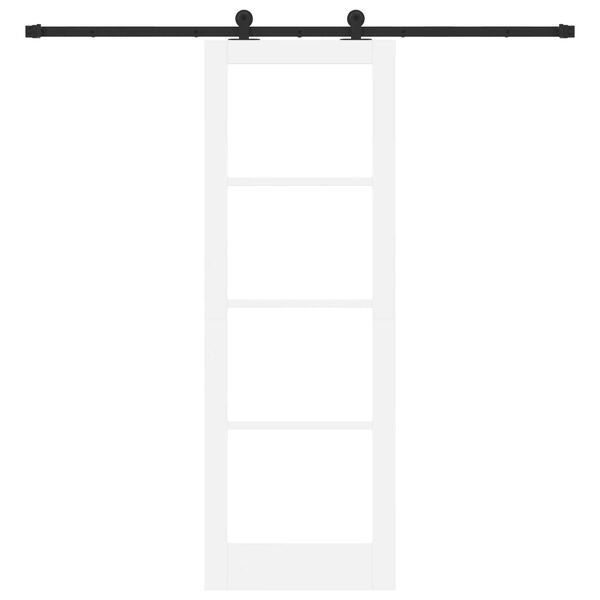 vidaXL Cs&uacute;sz&oacute; ajt&oacute; ORKDAL Feh&eacute;r 73,5 x 211 cm T&ouml;m&ouml;r fenyőfa &eacute;s &uuml;veg