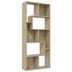 vidaXL sonoma t&ouml;lgy sz&iacute;nű szerelt fa k&ouml;nyvszekr&eacute;ny 67 x 24 x 161 cm