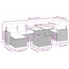 vidaXL 8 r&eacute;szes b&eacute;zs polyrattan kerti &uuml;lőgarnit&uacute;ra p&aacute;rn&aacute;val