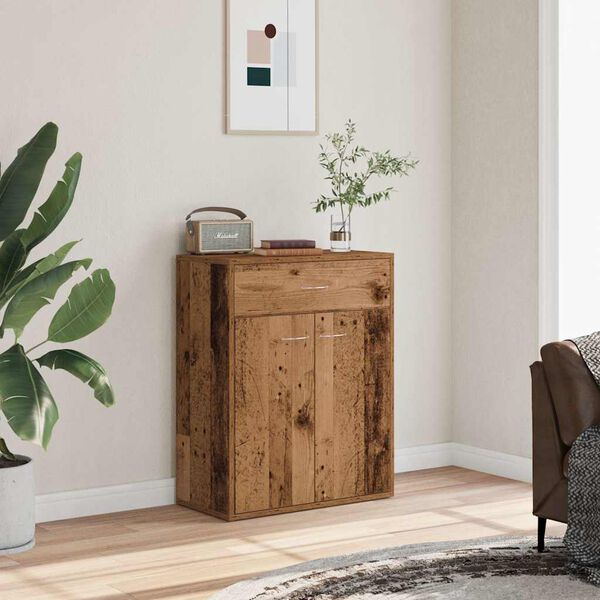 vidaXL antik fa sz&iacute;nű szerelt fa t&aacute;lal&oacute;szekr&eacute;ny 60x30x75 cm