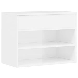 vidaXL magasf&eacute;nyű feh&eacute;r szerelt fa cipőt&aacute;rol&oacute; pad 60 x 30 x 45 cm