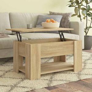 vidaXL sonoma t&ouml;lgy sz&iacute;nű szerelt fa doh&aacute;nyz&oacute;asztal 79x49x41 cm