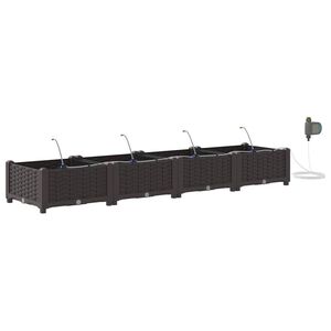 vidaXL Kerti cser&eacute;p 4 db Barna 160 x 40 x 22 cm PP