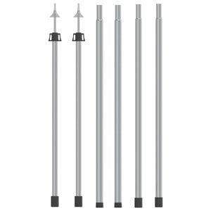 vidaXL 2 db teleszk&oacute;pos alum&iacute;nium ponyvaoszlop 102-260 cm