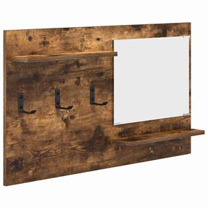 vidaXL Fali Kab&aacute;thorog polcokkal F&uuml;st&ouml;lt t&ouml;lgy 90 x 10 x 50 cm Faanyag