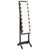vidaXL fekete szabadon &aacute;ll&oacute; t&uuml;k&ouml;r LED-del 34 x 37 x 146 cm