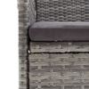 vidaXL 5 részes szürke és fekete kerti étkezőgarnitúra párnákkal