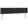 vidaXL fekete műbőr LED-es fejt&aacute;mla 163 x 16 x 78/88 cm