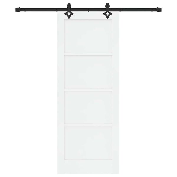 vidaXL Cs&uacute;sz&oacute; ajt&oacute; Feh&eacute;r &eacute;s fekete 78 x 202 cm T&ouml;m&ouml;r fenyőfa