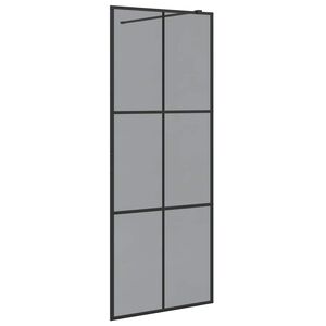 vidaXL Walk-in zuhanyfal Fekete 80 x 195 cm edzett &uuml;veg