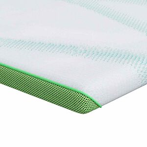 vidaXL Matrac topper Feh&eacute;r &eacute;s Z&ouml;ld 80 x 200 cm Jacquard Sz&ouml;vet