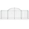 vidaXL 30 db íves horganyzott vas gabion kosár 200x50x60/80 cm
