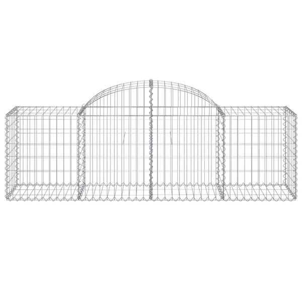 vidaXL 30 db íves horganyzott vas gabion kosár 200x50x60/80 cm