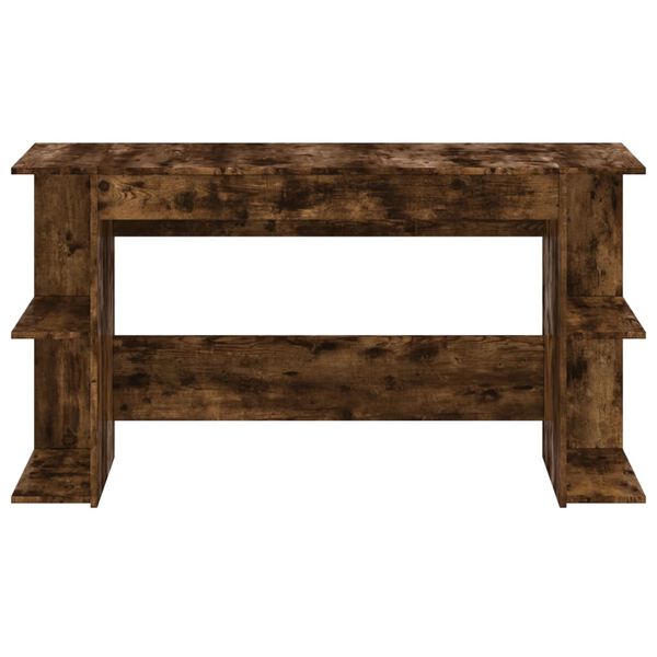 vidaXL f&uuml;st&ouml;s t&ouml;lgy sz&iacute;nű szerelt fa &iacute;r&oacute;asztal 140x50x75 cm