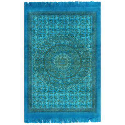 vidaXL türkiz mintás kilim pamutszőnyeg 160 x 230 cm