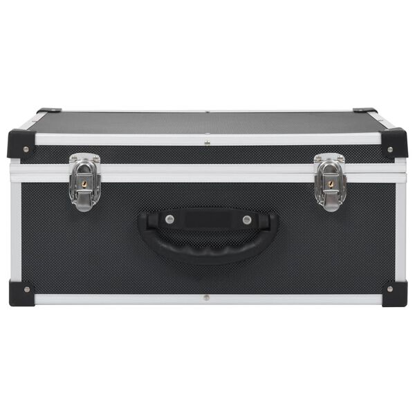 vidaXL 60 db-os fekete alum&iacute;nium &eacute;s ABS CD-tart&oacute;