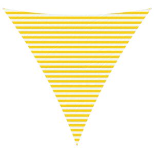 vidaXL Napernyő vitorla S&aacute;rga &eacute;s Feh&eacute;r 4 x 4 x 4 m