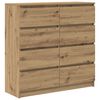 vidaXL k&eacute;zműves t&ouml;lgy sz&iacute;nű szerelt fa t&aacute;lal&oacute;szekr&eacute;ny 100x35x99 cm
