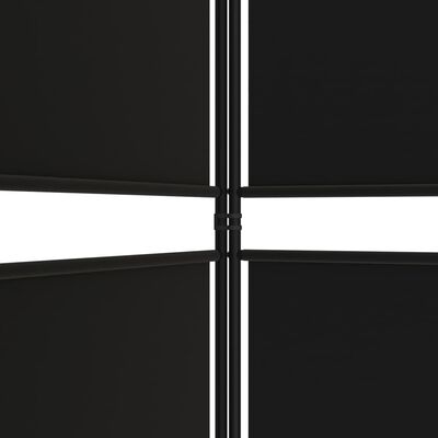 vidaXL 6 paneles fekete szövet térelválasztó 300x200 cm