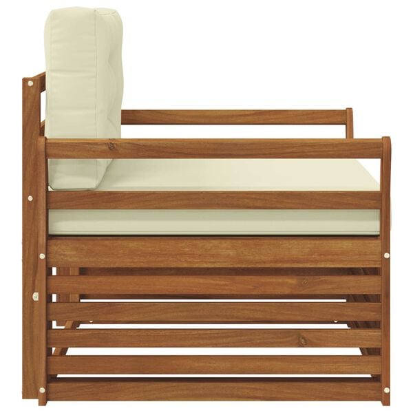 vidaXL K&uuml;lt&eacute;ri kanap&eacute; szett T&ouml;m&ouml;r ak&aacute;cfa &eacute;s poli&eacute;szter Term&eacute;szetes