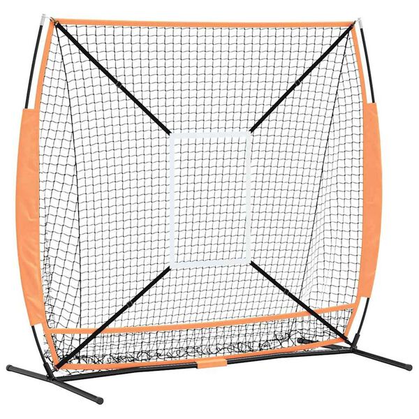 vidaXL Baseball gyakorlóháló Fekete 180 x 59.5 x 152.5 cm Poliészter