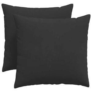 vidaXL Kanap&eacute; p&aacute;rn&aacute;k 2 pcs Fekete 50 x 50 cm sz&ouml;vet