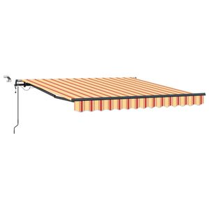 vidaXL Beh&uacute;zhat&oacute; napellenző S&aacute;rga &eacute;s narancs 300 x 250 cm Poli&eacute;szter